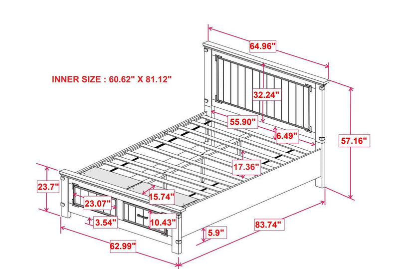 Brenner - Rustic Honey - Queen Storage Bed - Ornate Home