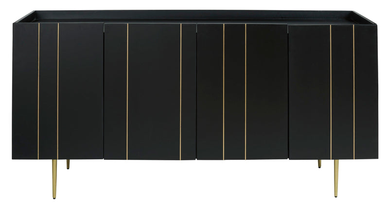 Brentburn - Black & Gold - Accent Cabinet - Ornate Home