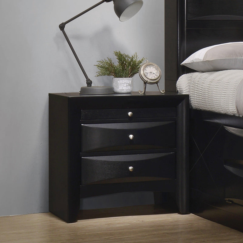 Briana - Black - Nightstand - Ornate Home