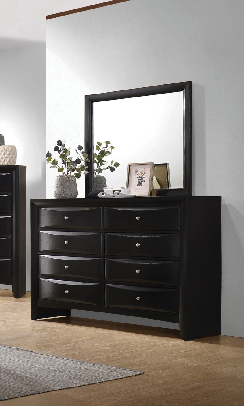 Briana - Black - Rectangle Dresser Mirror - Ornate Home