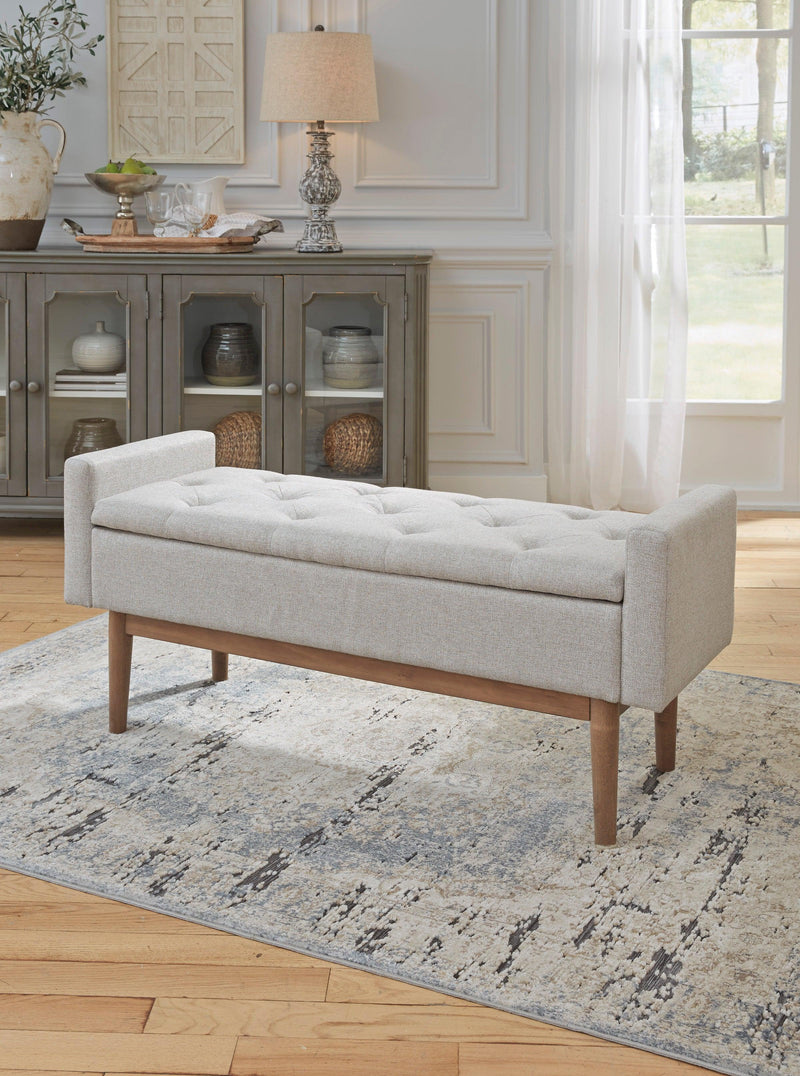 Briarson - Beige/Brown - Storage Bench - Ornate Home