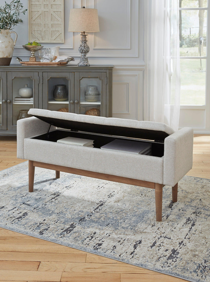 Briarson - Beige/Brown - Storage Bench - Ornate Home