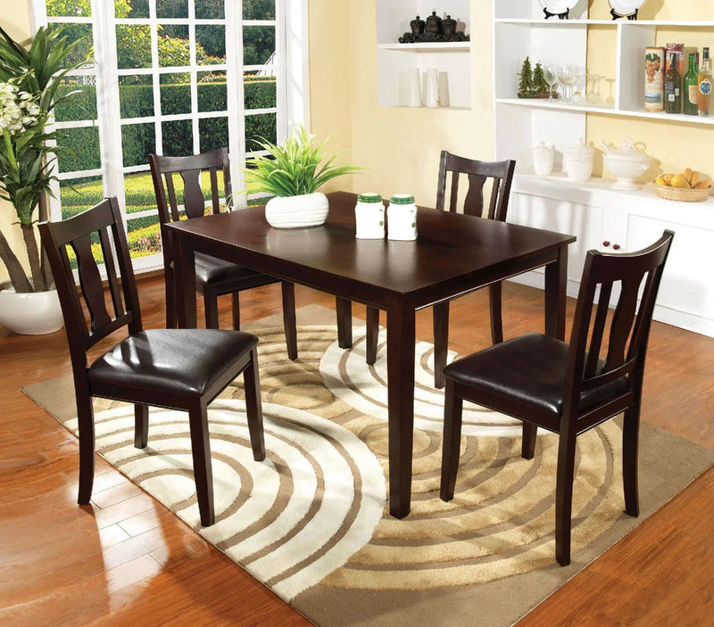 Northvale - Espresso - 5pc Dining Room Set - Ornate Home