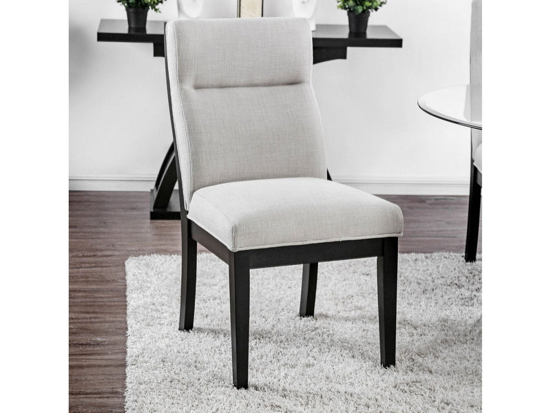 Jasmin Black & Beige Side Chair (Set of 2)