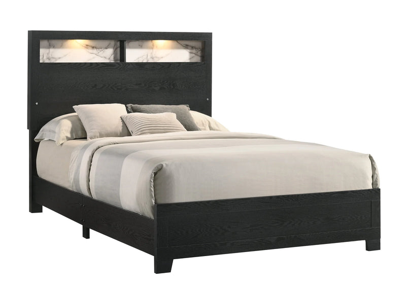 Cadence - Black - LED Panel Bedroom Set - Ornate Home