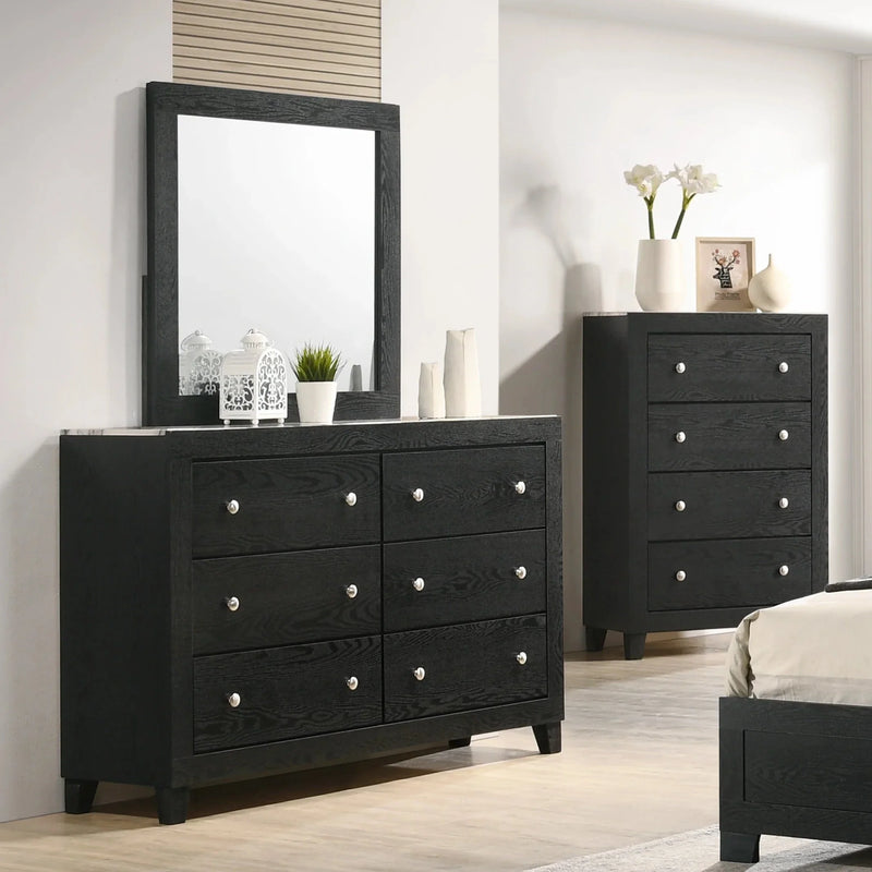 Cadence - Black - Dresser & Mirror - Ornate Home