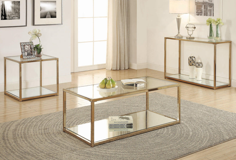 Calantha - Chocolate Chrome - Modern Coffee Table - Ornate Home