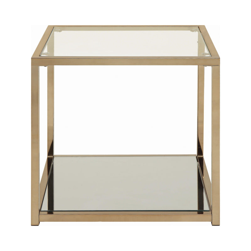 Calantha - Chocolate Chrome - Modern End Table - Ornate Home