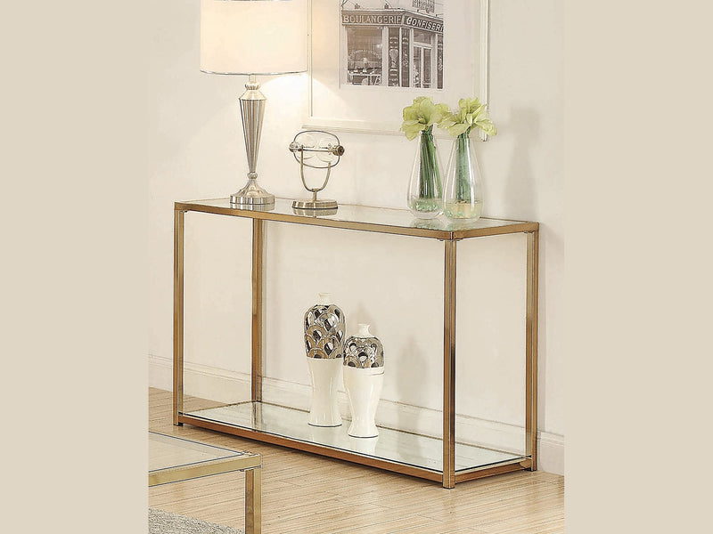 Calantha - Chocolate Chrome - Modern Sofa Table - Ornate Home