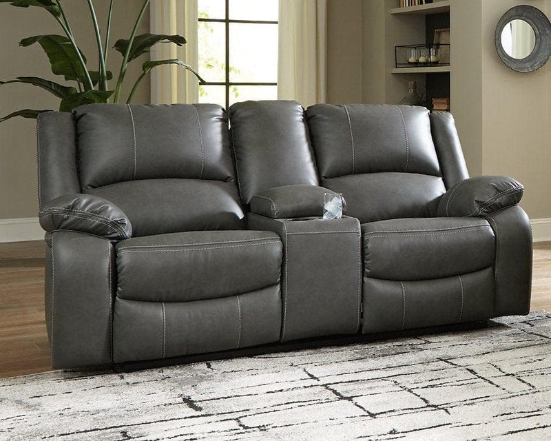 Calderwell Power Reclining Loveseat with Console - Ornate Home