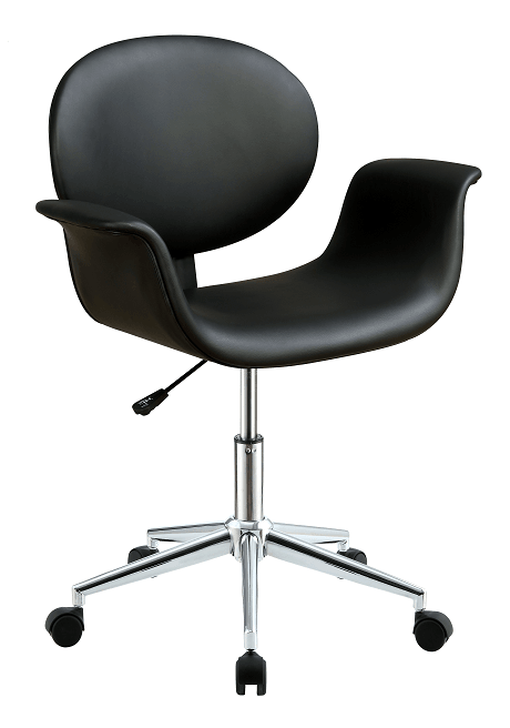 Camila Black PU Office Chair - Ornate Home