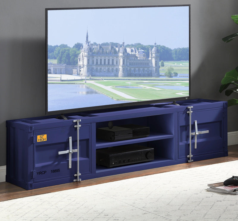 Cargo Blue TV Stand - Ornate Home