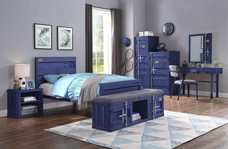 Cargo Blue Twin Bed - Ornate Home