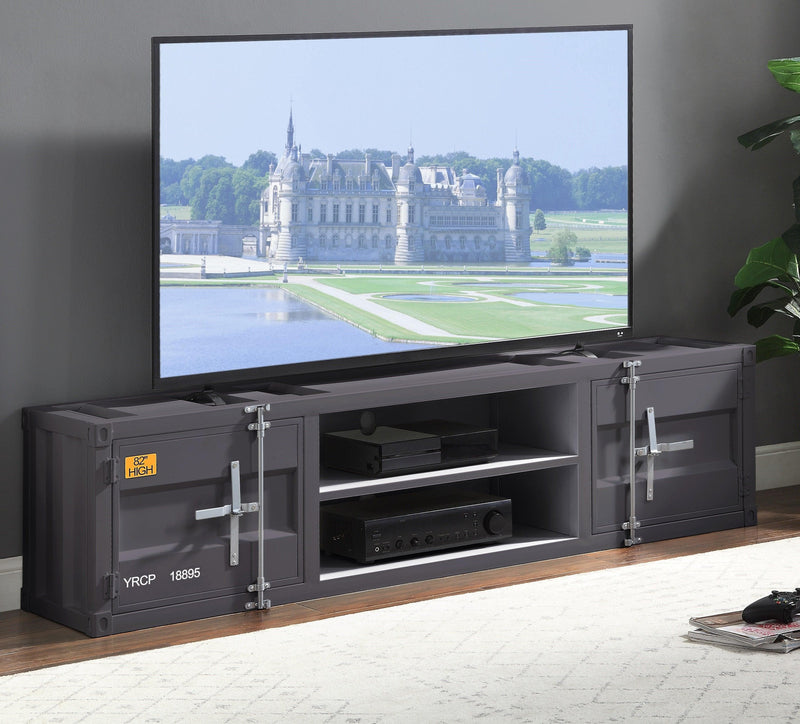 Cargo Gunmetal TV Stand - Ornate Home