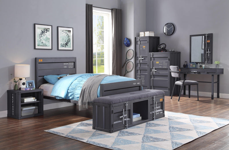 Cargo Gunmetal Twin Bed - Ornate Home