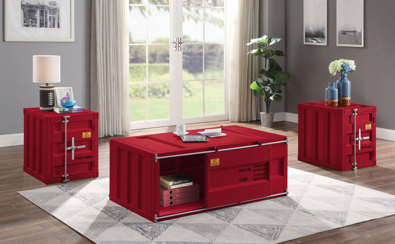 Cargo Red Coffee Table - Ornate Home