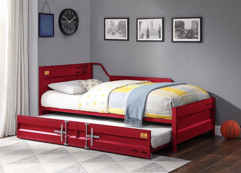 Cargo Red Daybed & Trundle (Twin Size) - Ornate Home