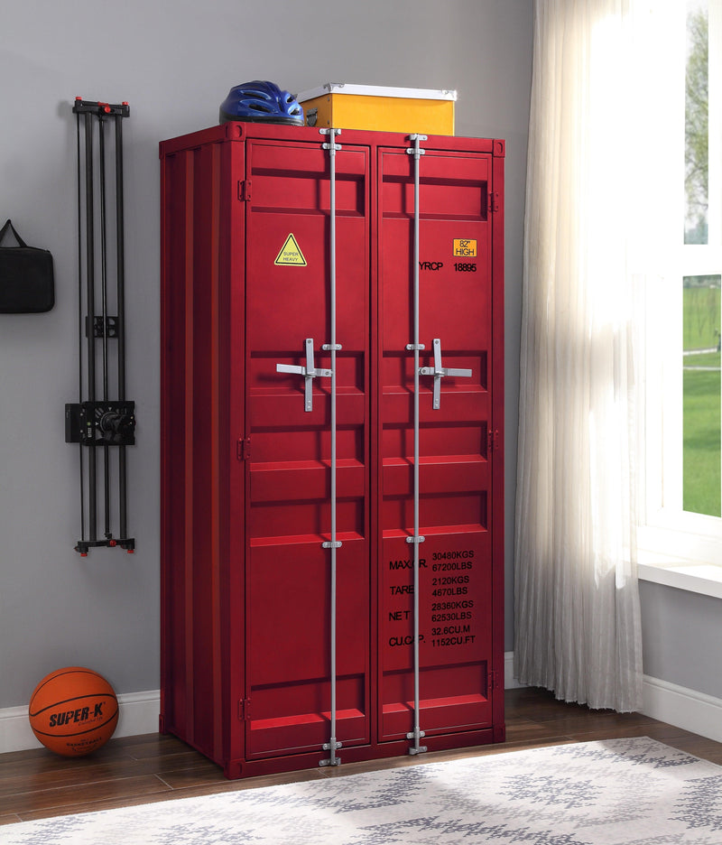 Cargo Red Wardrobe (Double Door) - Ornate Home