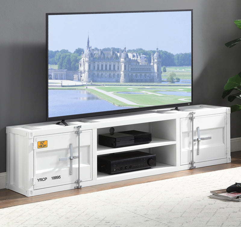 Cargo White TV Stand - Ornate Home