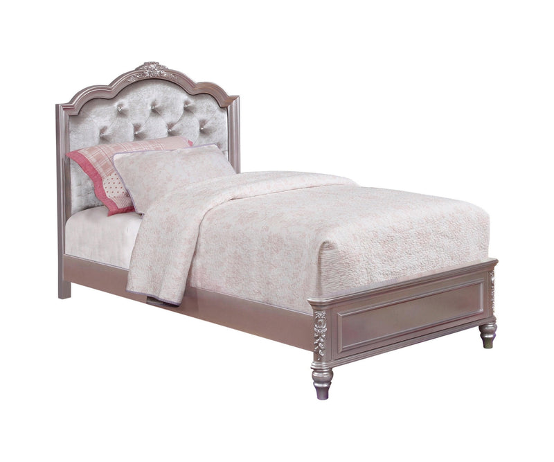 Caroline - Metallic Lilac - 4pc Twin Bedroom Set - Ornate Home