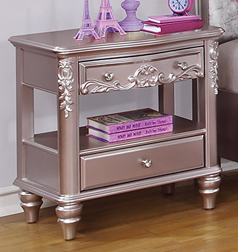 Caroline  - Metallic Lilac - Nightstand - Ornate Home