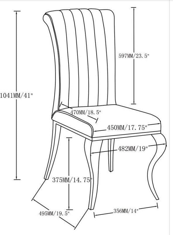 Carone - Black & Chrome - Side Chairs (Set Of 4) - Ornate Home