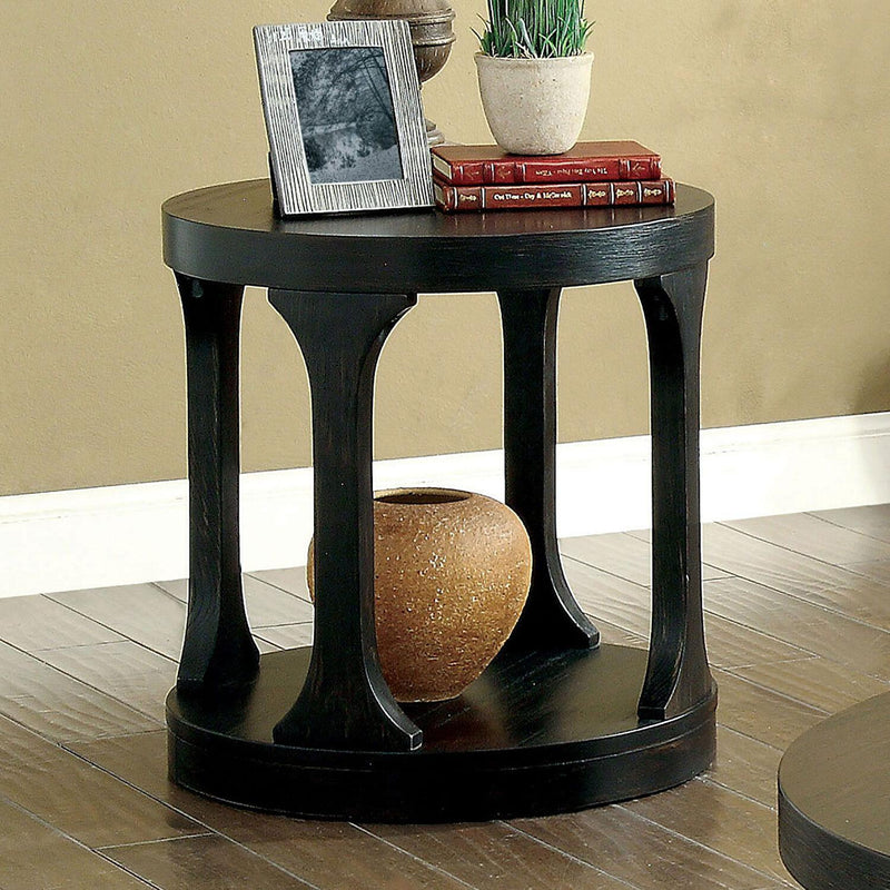 Carrie - Antique Black - End Table - Ornate Home