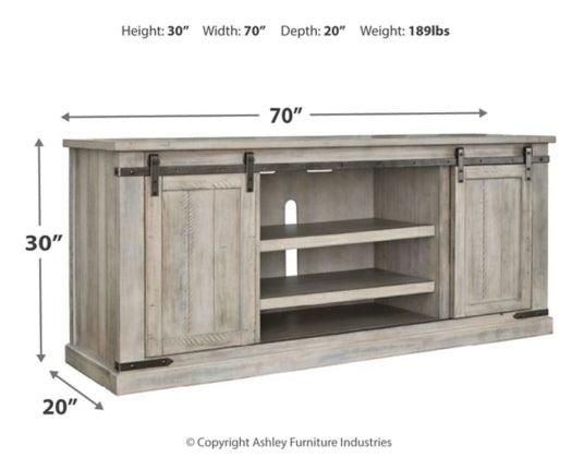 Carynhurst - Whitewash - 70" TV Stand - Ornate Home