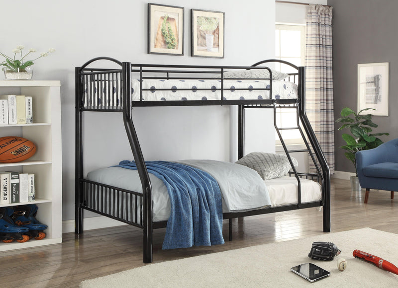 Cayelynn Black Bunk Bed (Twin/Full) - Ornate Home