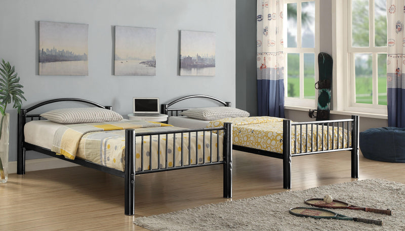 Cayelynn Black Bunk Bed (Twin/Twin) - Ornate Home