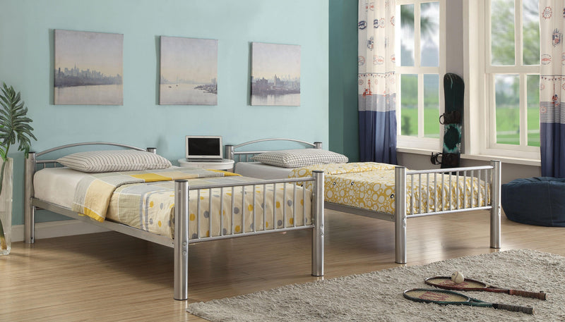 Cayelynn Silver Bunk Bed (Twin/Twin) - Ornate Home