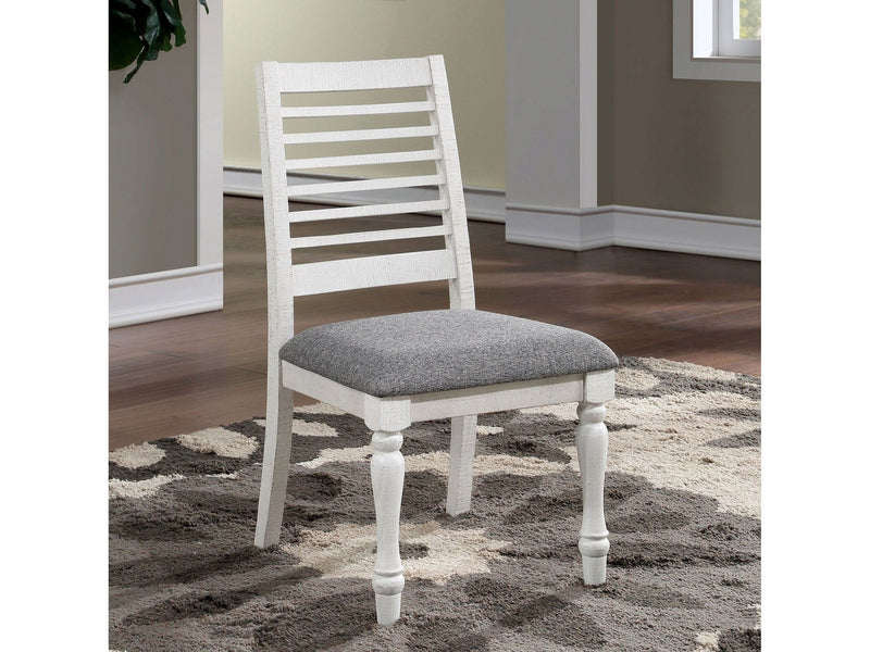 Calabria Antique White & Gray Dining Chair (Set of 2)