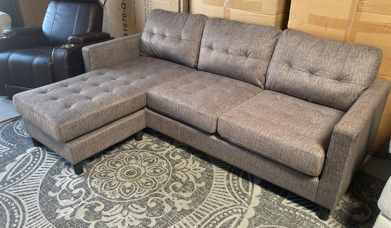 Ceasar - Gray - Sectional Sofa, Chair & Ottoman - Ornate Home