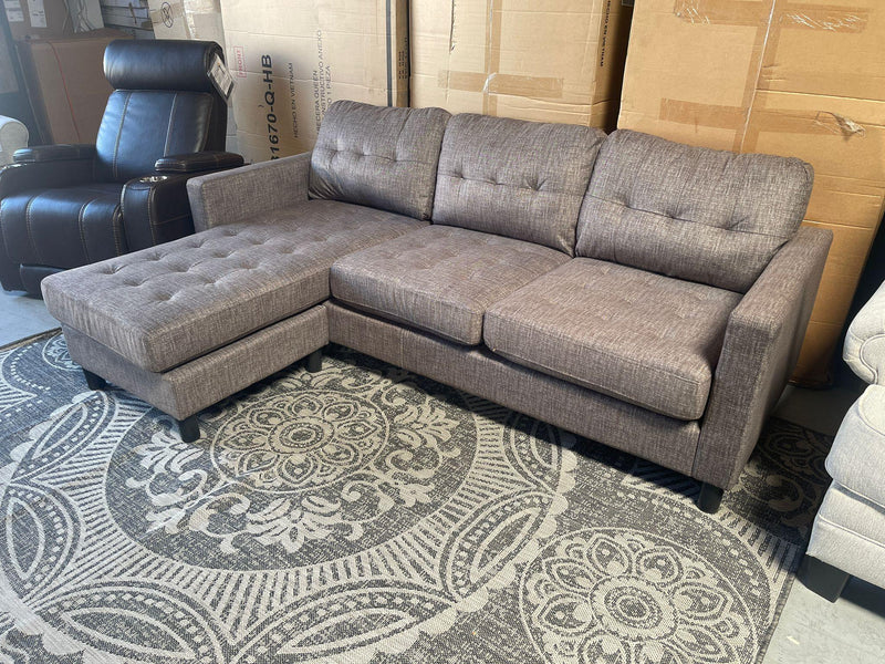 Ceasar - Gray - Sectional Sofa, Chair & Ottoman - Ornate Home