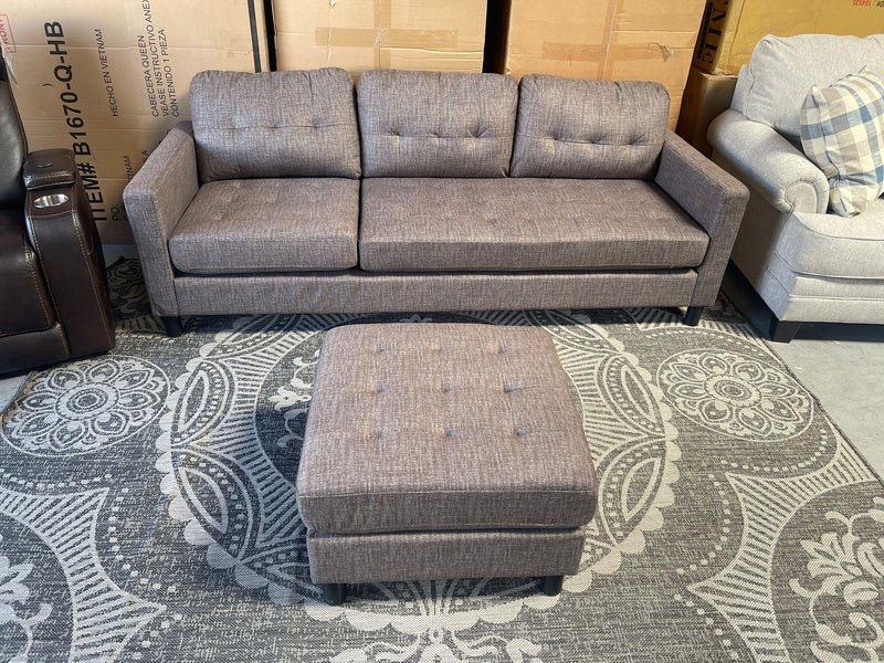 Ceasar - Gray - Sectional Sofa, Chair & Ottoman - Ornate Home