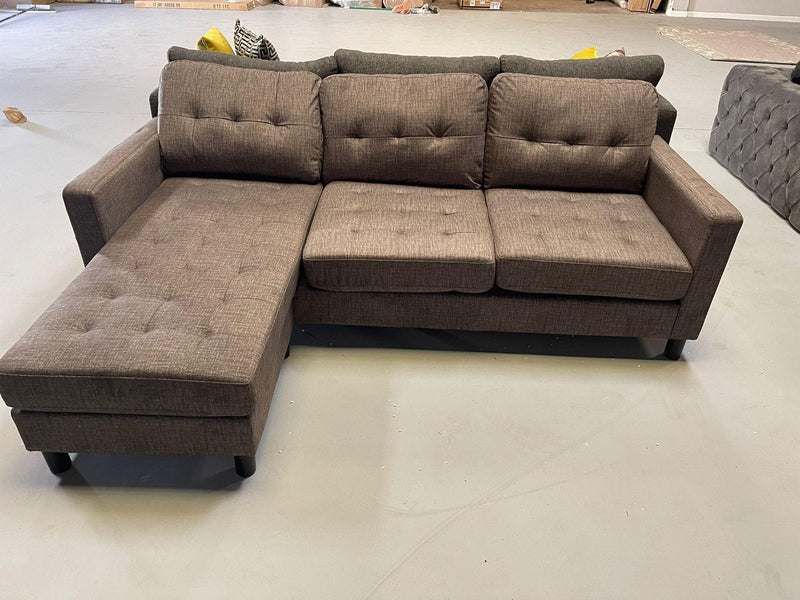 Ceasar - Gray - Sectional Sofa, Chair & Ottoman - Ornate Home