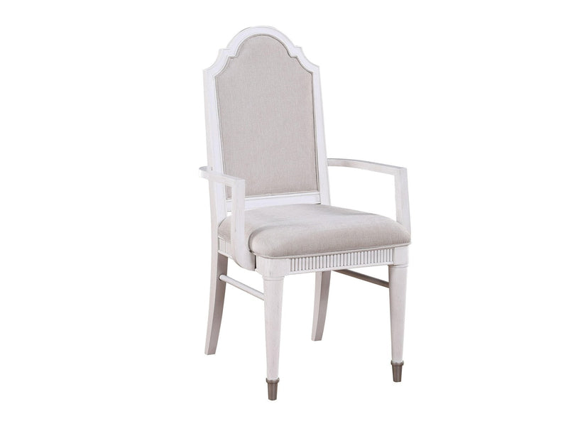 Celestia Fabric & Off White Arm Chair - Ornate Home