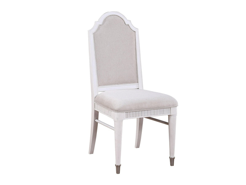 Celestia Fabric & Off White Side Chair - Ornate Home