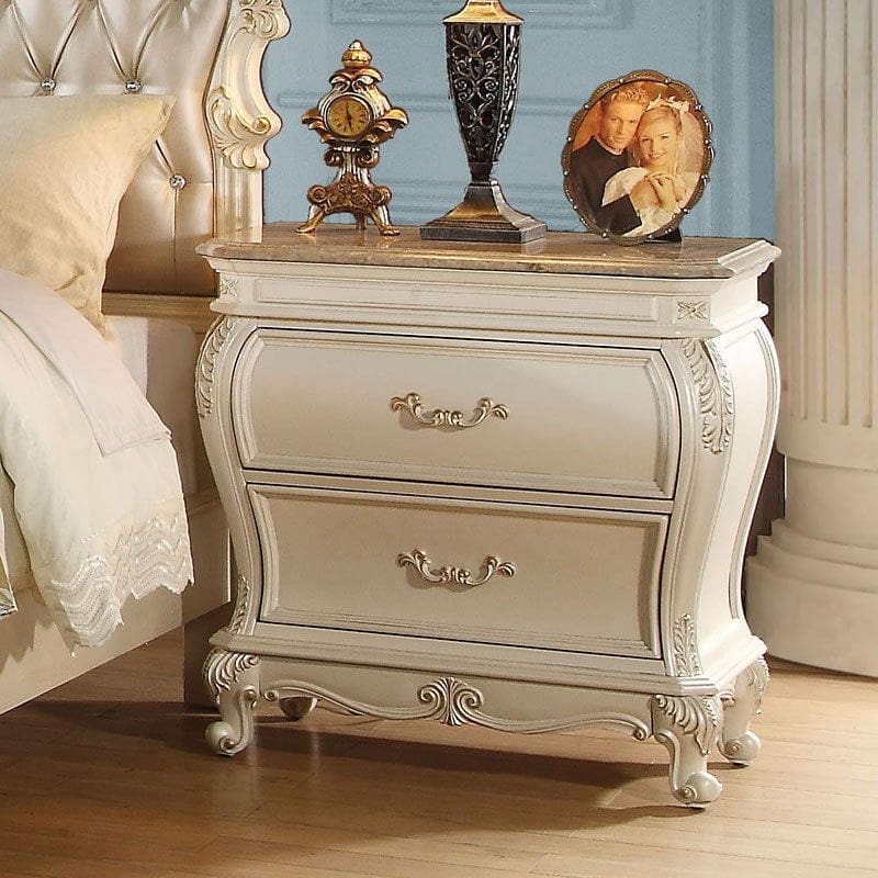 Chantelle - Pearl White - Nightstand - Ornate Home