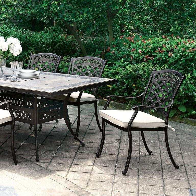 Charissa - Antique Black -  Outdoor Dining Table - Ornate Home