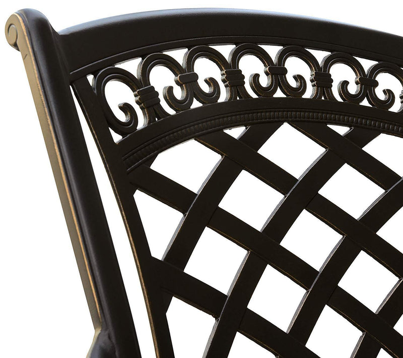 Charissa - Antique Black & Beige - Outdoor Dining Chair - Ornate Home