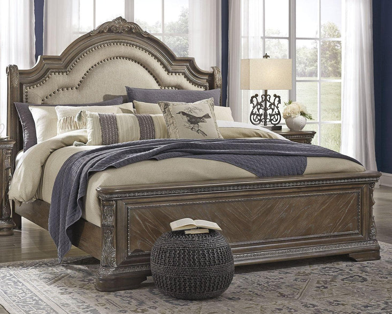 Charmond California King Upholstered Sleigh Bed - Ornate Home