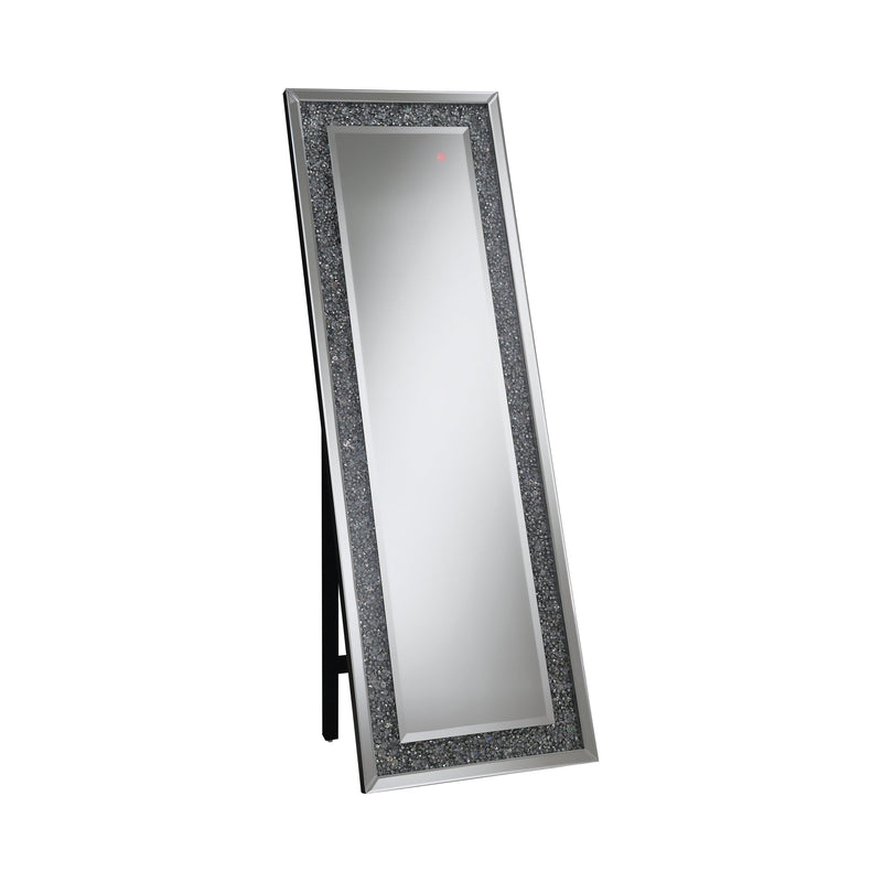 Cheval - Silver -  Rectangular Standing Mirror w/ LED Lighting - Ornate Home