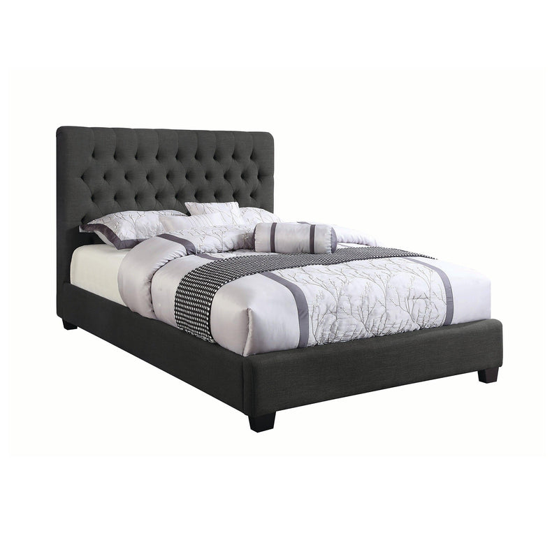 Chloe - Charcoal - Queen Panel Bed - Ornate Home