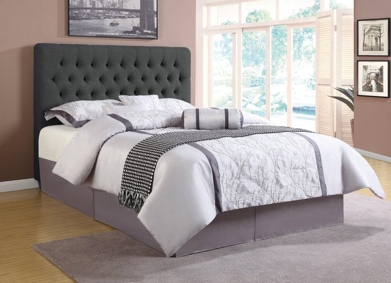 Chloe - Charcoal - Queen Panel Bed - Ornate Home