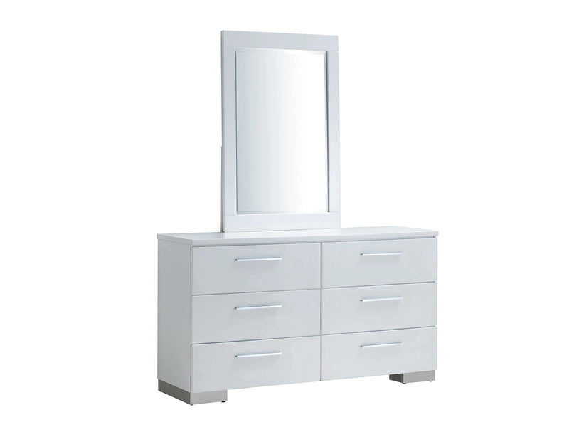 Christie - White High Gloss Lacquer - Dresser - Ornate Home