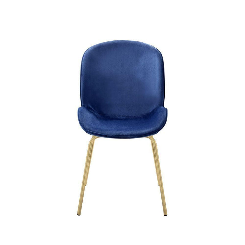 Chuchip - Blue Velvet & Gold - Side Chair (Set of 2) - Ornate Home