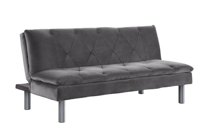 Cilliers - Gray Velvet - Futon / Adjustable Sofa - Ornate Home