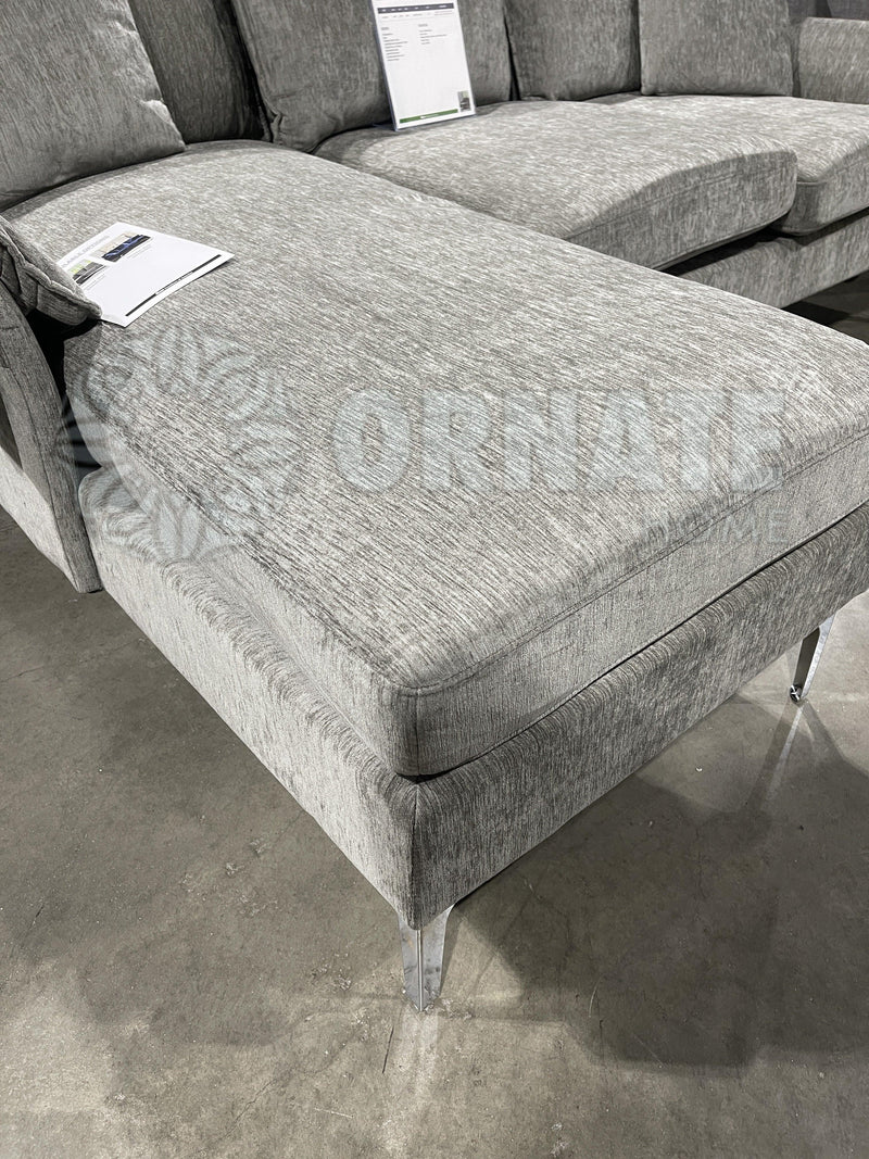 Cirebon -  Gray -  Reversible L Shape Sectional Sofa - Ornate Home