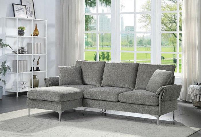 Cirebon -  Gray -  Reversible L Shape Sectional Sofa - Ornate Home